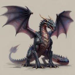 full body digital illustration of a great storm dragon by Randy Vargas, pastel, chroma, concept art, matte background, deviantArt, artstation