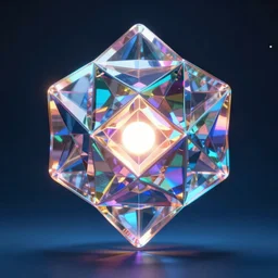 hyperrealistic 3d render neo-surreal metatron's cube opening iridescent escher dali octane moody blue lighting low angle hd 8k sharp shallow depth of field
