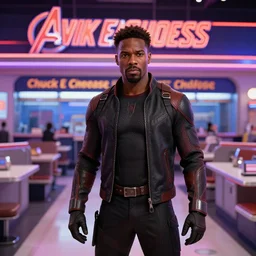 Ebony Maw working at Chuck E. Cheese in the new avengers movie, 4k