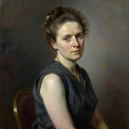 marie curie getting vaccinated, painting by john singer sargent, oil on canvas