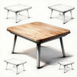 industrial design sketch. a table.