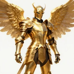 knight in golden shiny armor with wings concept art by Daniel Dociu trending on artstation 8k hd very detailed