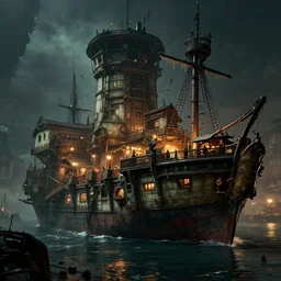 scifi shanty favela town ship, dramatic lighting, cinematic, establishing shot, extremly high detail, photo realistic, cinematic lighting, post processed, concept art, artstation, matte painting, style by eddie mendoza, raphael lacoste, alex ross