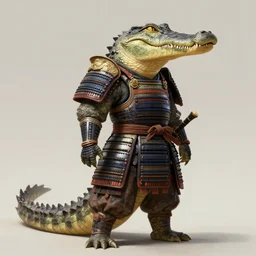 a anthropomorphic crocodile warrior, wearing samourai armor, diffuse lighting, fantasy, intricate, elegant, highly detailed, lifelike, photorealistic, digital painting, artstation, illustration, concept art, smooth, sharp focus, naturalism, trending on byron's - muse and national - geographic, by greg rutkowski and greg staples