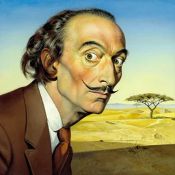 a safari painted by salvador dali