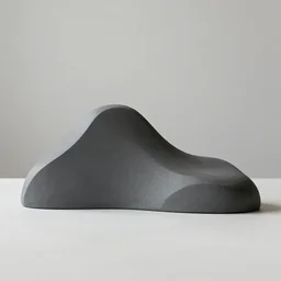 minimalist abstract sculpture of cubist hill and valley