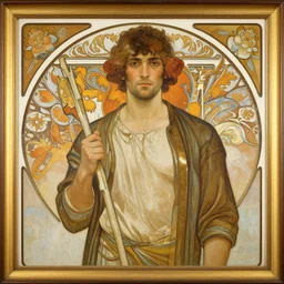 a painting in the style of donato giancola, and in the style of ross tran, and in the style of alphonse mucha. smooth, sharp focus, semi - realism, symmetry.