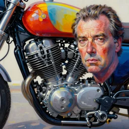 🌈 abstract motorcycle engine portrait of jack nicholson by atey ghailan and edward hopper
