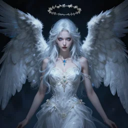 bluotdeamorθαναød angel of grim deamuerθαναth, highly detailed portrait, digital art, trending on artstation.