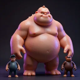 hyperrealistic rendering, fat smooth wet cronenberg flesh monster smooth kaiju by art of skinner and richard corben and jeff easley, product photography, action figure, sofubi, studio lighting, colored gels