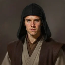 portrait of a man by greg rutkowski, jedi knight, hybrid between human and twi'lek, wearing black wool cap and jedi robes, star wars expanded universe, he is about 3 0 years old, highly detailed portrait, digital painting, artstation, concept art, smooth, sharp foccus ilustration, artstation hq