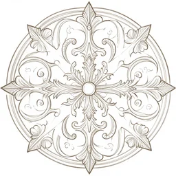 mysterious italian medieval decorative pattern