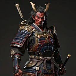 photorealistic demonic samurai in the style of michael whelan and gustave dore. hyperdetailed photorealism by greg rutkowski. 1 0 8 megapixels, 3 d finalrender, cinematic lighting