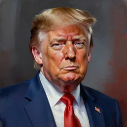 hyper detailed 3 d render like an oil painting - portrait of donald trump, houdini algorithmic generative render, abstract brush strokes, masterpiece, edward hopper and james gilleard, zdzislaw beksinski, mark ryden, wolfgang lettl, hints of yayoi kasuma, octane render, 8 k