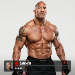 dwayne johnson as a new street fighter character, screenshot, character select
