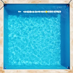 a top down view of a pool