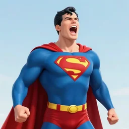 Superman yelling