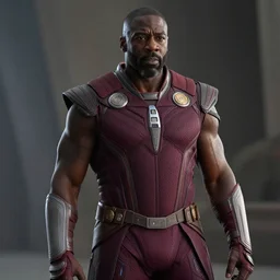 film still of Idris Elba as Drax in new Guardians of the Galaxy film, photorealistic 8k