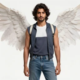 Avan Jogia as an angel with modern clothes, detailed digital art, 4k, HD, trending on artstation
