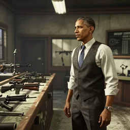 Obama in the gun-shop, screenshot , GTA5
