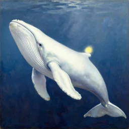 a white whale, oil on canvas, Nicholas Roerich