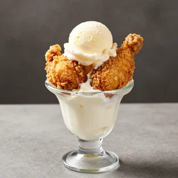 fried chicken ice cream sundae