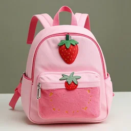 backpack in strawberry shape