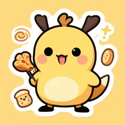 cute miss mascot scarhino scarhino heracross food sticker art, cronobreaker, beeple game icon
