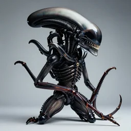 fashion photograph of a xenomorph by terry richardson, studio light, aperture 1. 2, zeiss lens