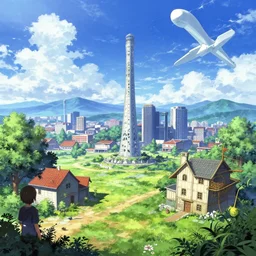 a serial experiments lain inspired scenery artwork