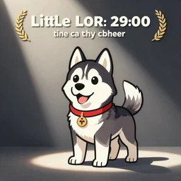 cartoon of a husky dog with Lulu from the little Lulu show 1990s