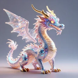 a dragon made of light and colorful sparkles, octane render, cinematic, hyperrealistic, 8k, trending on artstation