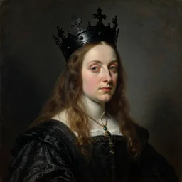 (((((The portrait of Lady in black wax crown))))) by Peter Paul Rubens !!!!!!, ((dark fantasy, witcher)), very detailed oil painting in the alla prima style, masterpiece, 8k