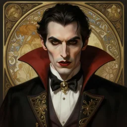 portrait of a vampire, intricate, elegant, highly detailed, ray tracing, digital painting, artstation, concept art, smooth, sharp focus, illustration, art by artgerm and greg rutkowski and alphonse mucha, 8 k