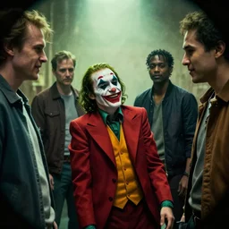 Willem Dafoe as the joker laughing at you, Darek Zabrocki, Karlkka, Jayison Devadas, Phuoc Quan, trending on Artstation, 8K, ultra wide angle, pincushion lens effect.