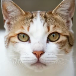 close up photograph of a cat's face