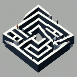 isometric maze art by edward hopper