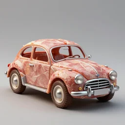 Ham made in the form of a retro car, trending on artstation, 30mm, by Noah Bradley