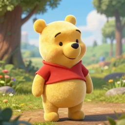 unreal engine 5 render of winnie the pooh in voyager