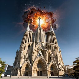 space cathedral in front of a collapsing star