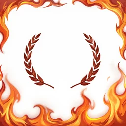 fire, vector illustrated, fire borders the image, white background, clean lines