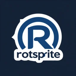 a corporate logo for rotsprite - js, vector art, high quality