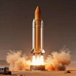 a spacex rocket landing on mars