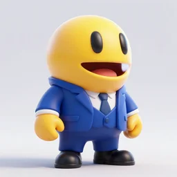 Pac-Man wearing a suit, octane render, 3d render, trending on artstation