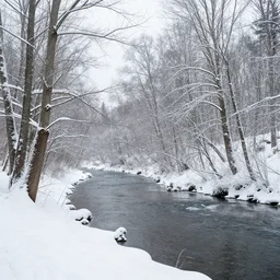 beautiful winter season photography trees and river award winning cinematography