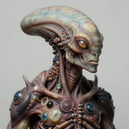portrait of a mature alien creature, ultra realistic, intricate details, the fifth element artifacts, highly detailed by peter mohrbacher, allen williams, hajime sorayama, wayne barlowe, boris vallejo, aaron horkey, gaston bussiere, craig mullins