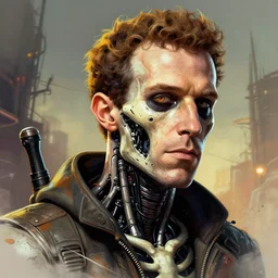 borderlands 3 !!! mark zuckerberg! cell shaded! scary head portrait of terminator skeleton  mark zuckerberg! cyborg as Borderlands 3 concept art, llustration, postapocalyptic grunge, concept art by Laurie Greasley, highly detailed, sharp focus,alien, HQ, 4K ,art by Laurie Greasley
