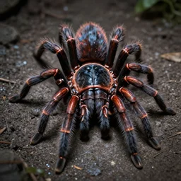 A large scary nightmare tarantula