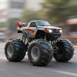monster car. len blur background bokeh. art by artgerm and filip hodas.