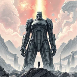giant elon musk ready to conquer the world, dynamic lighting, cinematic, establishing shot, extremely high detail, foto realistic, cinematic lighting, pen and ink, intricate line drawings, post processed, concept art, artstation, matte painting, style by raphael lacoste, eddie mendoza